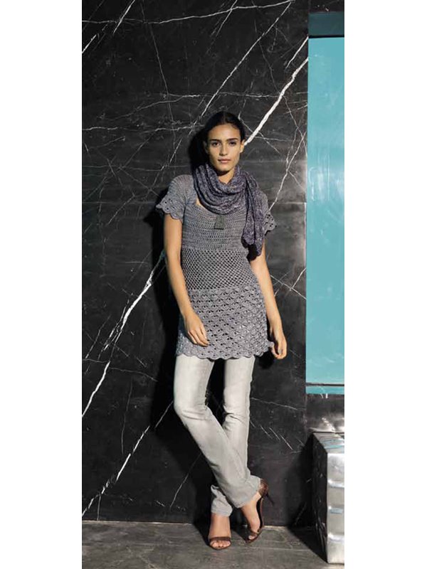 Lana Grossa BREITER SCHAL Lace Lux