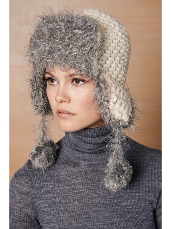 Lana Grossa MÜTZE MIT OHRENKLAPPEN Lei/Peppina