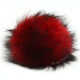 Lana Grossa FELLPOMPON Fuchs Bicolor | 306-Rot/Schwarz