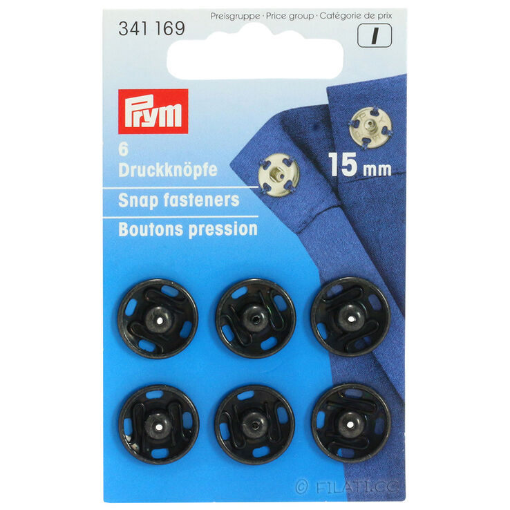 Prym Druckknöpfe 15mm | 01-Schwarz