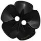 Union Knopf Blümchenknopf 2-Loch 15mm | 80-Schwarz