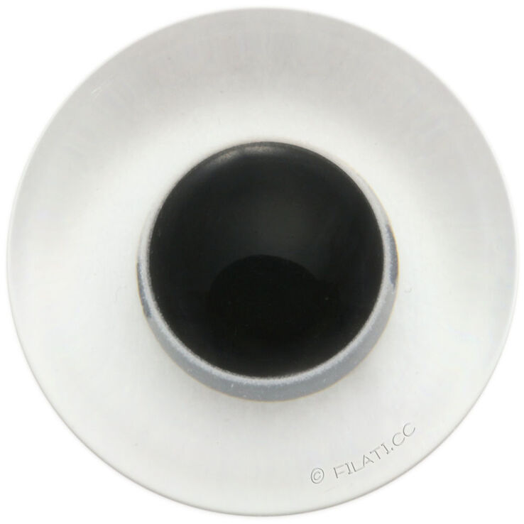 Union Knopf Teddyauge 15mm | 10-Transparent/Schwarz