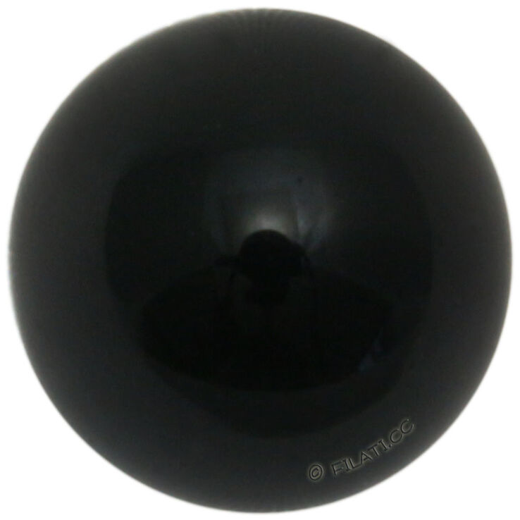 Union Knopf Glasknopf Tierauge 6mm | 80-Schwarz