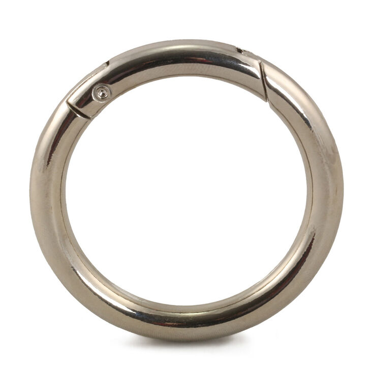 Union Knopf Karabinerhaken 40mm | 082-Silber