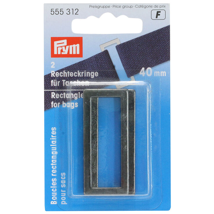 Prym Rechteckringe 40mm | 02-Graphitgrau