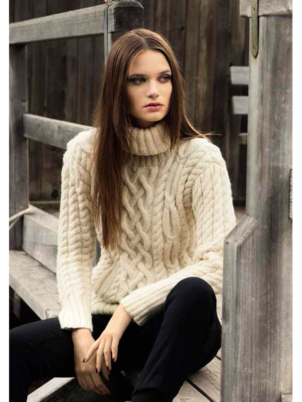 Lana Grossa ROLLKRAGENPULLI Alta Moda Alpaca