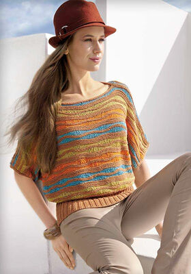 PULLI MIT STREIFEN UND WELLEN Linarte von Lana Grossa