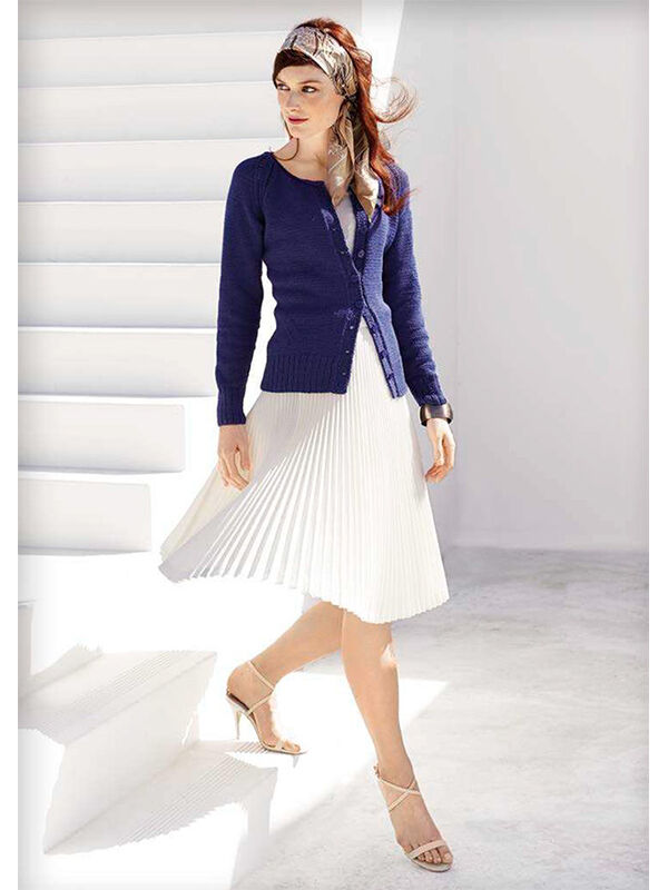 Lana Grossa BLAUE RAGLANJACKE Oro