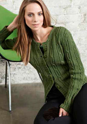 JACKE mit RIPPEN/ZOPF Cool Wool Big von Lana Grossa