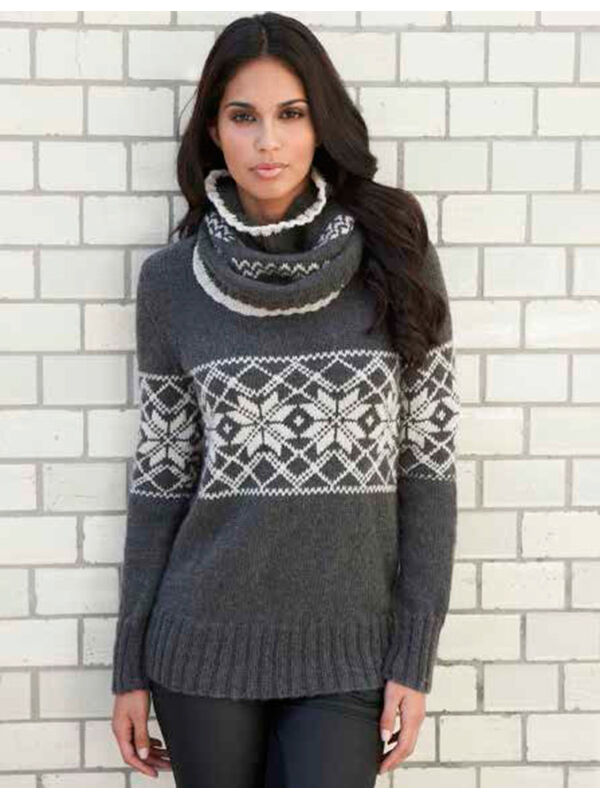 Lana Grossa LOOP MIT JACQUARDBORDÜREN Pashmina