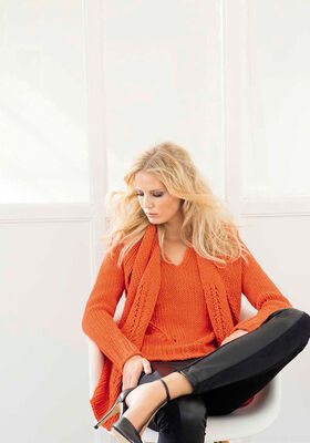 PULLI MIT LOCHMUSTEREINSATZ Mille II von Lana Grossa