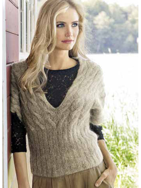 Lana Grossa ZOPF-KIMONOPULLI Woolhair