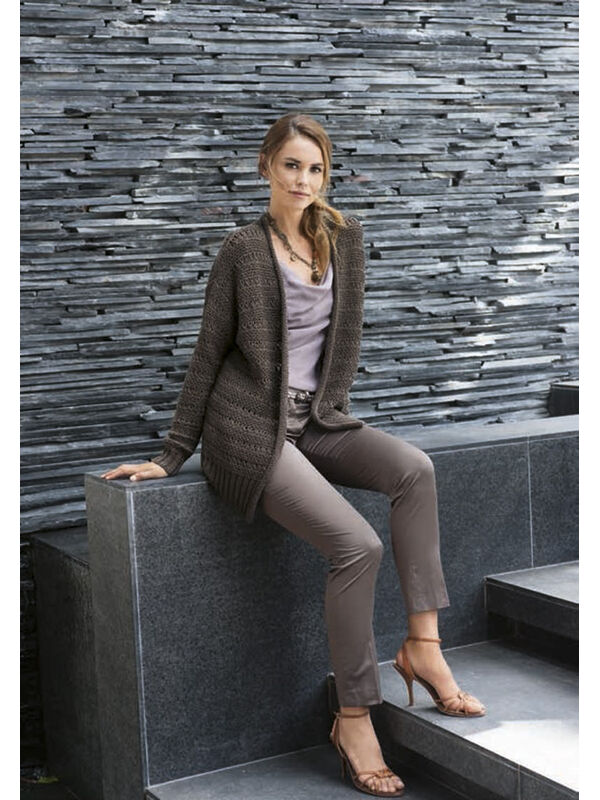 Lana Grossa JACKE MIT WEB-UND SCHLINGENMUSTER Cashcot