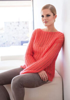 PULLI IM NETZMUSTER Silkhair von Lana Grossa