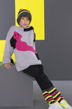 Lana Grossa SOCKEN + MÜTZE Mille II uni/Neon