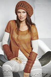 Lana Grossa Armstulpen mit Ajourstreifen SILKHAIR