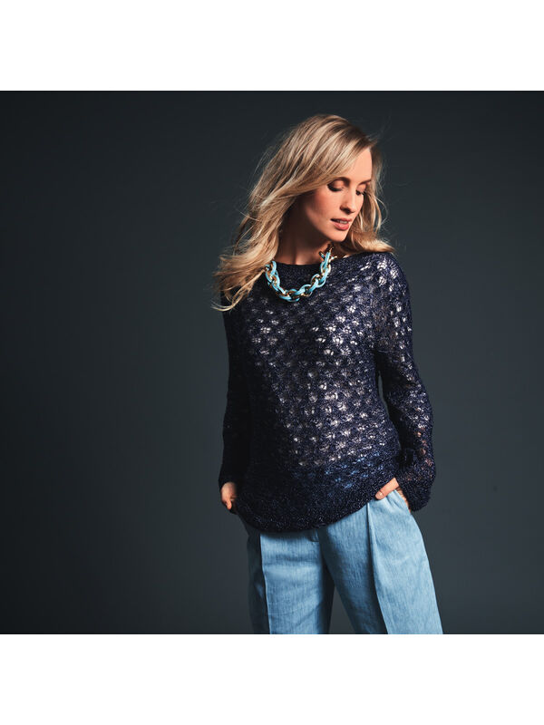 Lana Grossa PULLI IM LOCHSTRUKTURMUSTER Lace Lux