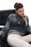 Lana Grossa PULLI MIT AUSGESTELLTEN ÄRMELN Lace Pearls/Silkhair Print