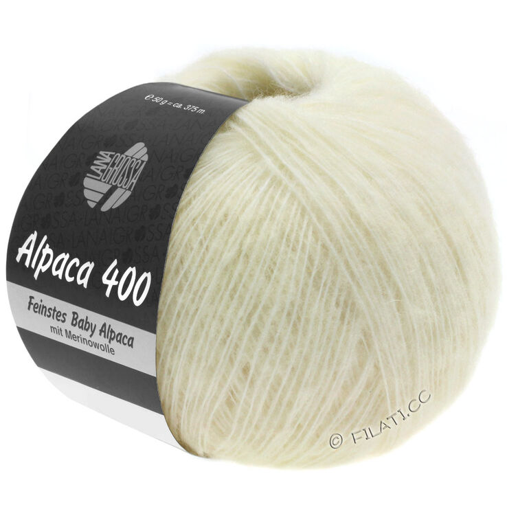 Lana Grossa ALPACA 400 | 01-Rohweiß