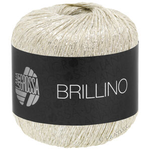 Lana Grossa BRILLINO | 32-Creme/Silber