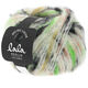 Lana Grossa BRUSHY Uni/Print (lala BERLIN) | 102-Rohweiß/Lachs/Schwarz/Giftgrün