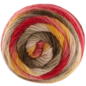 Lana Grossa COLORATO Aktion | 07-Hellrot/Gelb/Beige/Khaki/Umbra/Tomatenrot