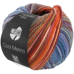 Lana Grossa COOL MERINO Color | 317-Dunkelrot/Graubraun/Graulila/Marine/Türkisblau/Graublau/Rosa/Orange