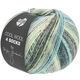 Lana Grossa COOL WOOL 4 SOCKS PRINT | 7751-Hellgrau/Mittelgrau/Dunkelgrau/Hellblau/Jeans/Grüngrau