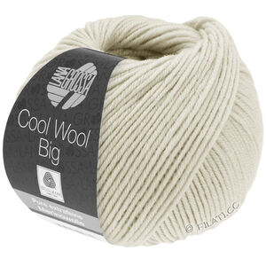 Lana Grossa COOL WOOL Big  Uni/Melange | 1010-Grège