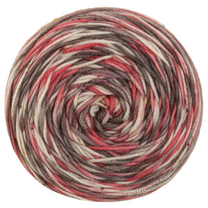 Lana Grossa COOL WOOL  Hand-dyed | 12-Koralle/Graubraun/Rohweiß/Dunkelbraun