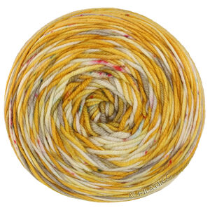 Lana Grossa COOL WOOL  Hand-dyed | 13-Goldgelb/Grau/Natur/Hellgelb/Türkis/Weinrot