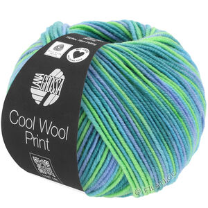 Lana Grossa COOL WOOL  Print | 757-Türkis/Petrol/Himmelblau/Hellgrün