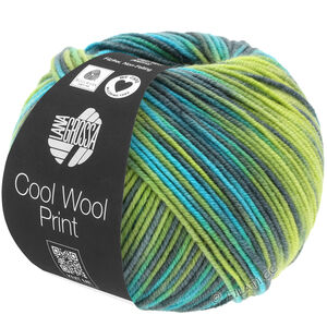 Lana Grossa COOL WOOL  Print | 784-Gelbgrün/Türkis/Graugrün/Petrol