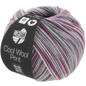 Lana Grossa COOL WOOL  Print | 815-Antikviolett/Altrosa/Hellgrau/Mittelgrau