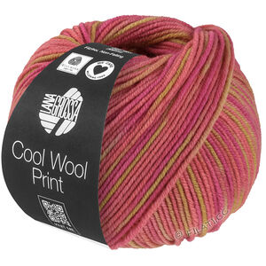 Lana Grossa COOL WOOL  Print | 840-Sandgelb/Erika/Orchideenrosa
