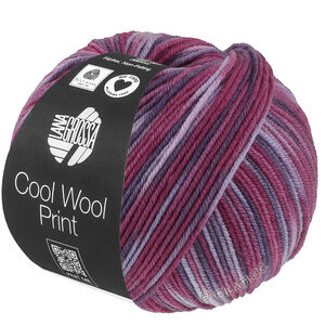Lana Grossa COOL WOOL  Print | 841-Lila/Dunkelfuchsia/Rotviolett