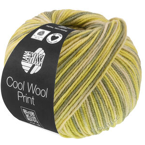 Lana Grossa COOL WOOL  Print | 843-Grünbeige/Limette/Graugrün/Resedagrün