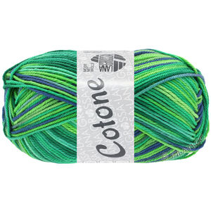 Lana Grossa COTONE  Print/Spray/Mouliné | 311-Smaragd/Hellgrün/Petrol/Royal