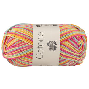 Lana Grossa COTONE  Print/Spray/Mouliné | 363-Pink/Dottergelb/Zitrusgelb/Mint