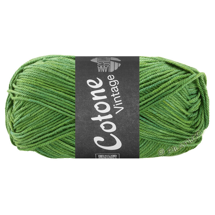 Lana Grossa COTONE Vintage | 261-Grün/Hellgrün/Gelb meliert