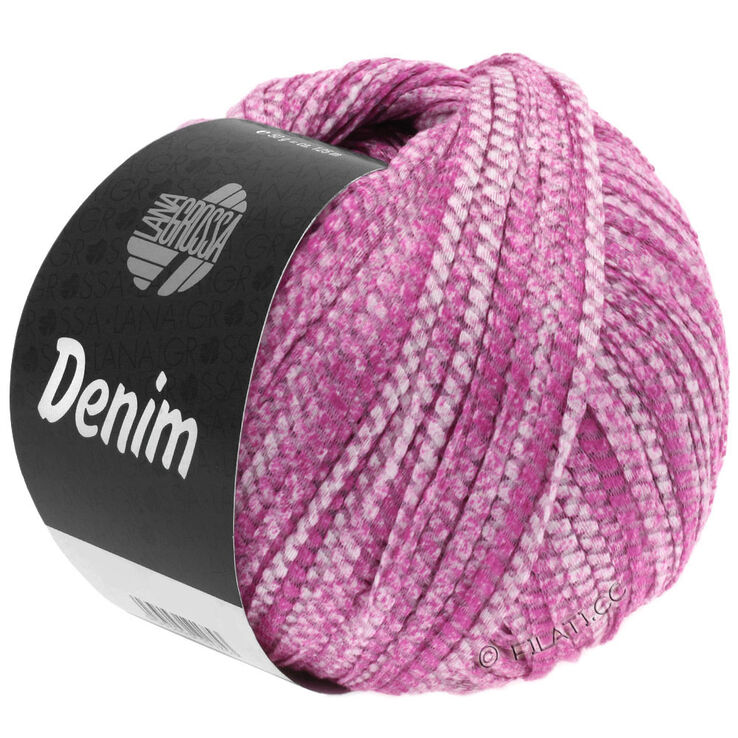 Lana Grossa DENIM | 01-Pink/Weiß