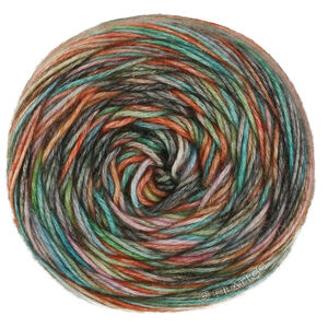 Lana Grossa ECOPUNO Hand-dyed | 53-Terrakotta/Petrol/Dunkelgrün/Altrosa/Anthrazit
