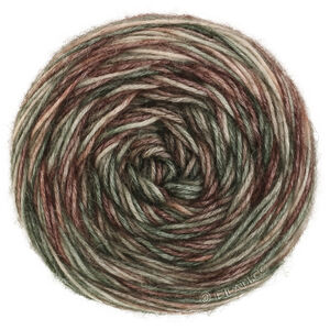 Lana Grossa ECOPUNO Hand-dyed | 55-Moosgrün/Beige/Schwarzbraun/Mint/Graubraun