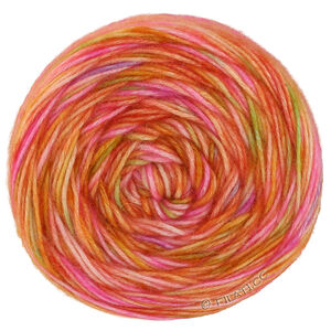 Lana Grossa ECOPUNO Hand-dyed | 56-Lachs/Orange/Gelb/Grün/Lila/Pink