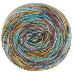 Lana Grossa ECOPUNO Hand-dyed | 57-Hellblau/Gelb/Orange/Grau/Brombeer/Türkis/Schwarzblau