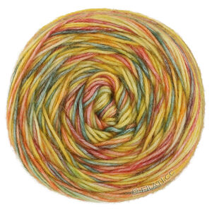 Lana Grossa ECOPUNO Hand-dyed | 58-Orange/Graugrün/Kanariengelb/Vanille/Karminrot