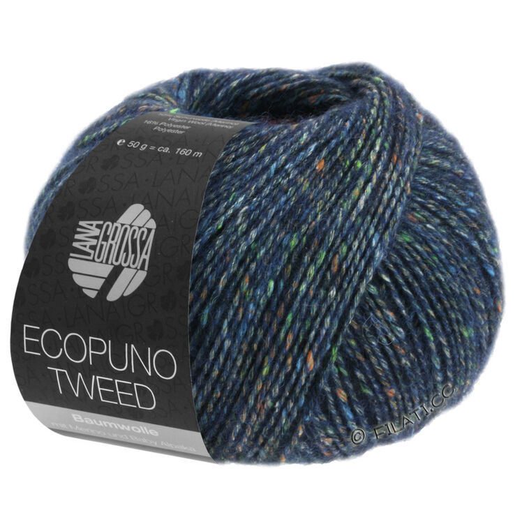 Lana Grossa ECOPUNO Tweed | 301-Dunkelblau meliert