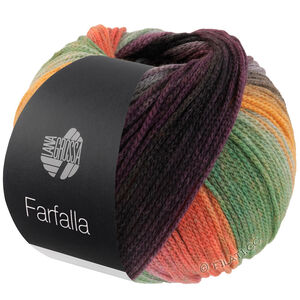 Lana Grossa FARFALLA | 09-Orange/Mint/Grau/Grün/Dunkelgrün/Schwarzgrün/Rost/Fuchsia/Brombeer/Graublau