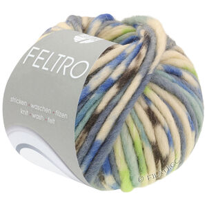 Lana Grossa FELTRO Fuoco | 733-Hellblau/Blau/Hellgrau/Dunkelgrau/Hellgrün/Natur