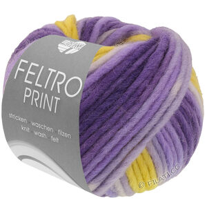 Lana Grossa FELTRO Print | 1316-Lila/Dunkelviolett/Senf